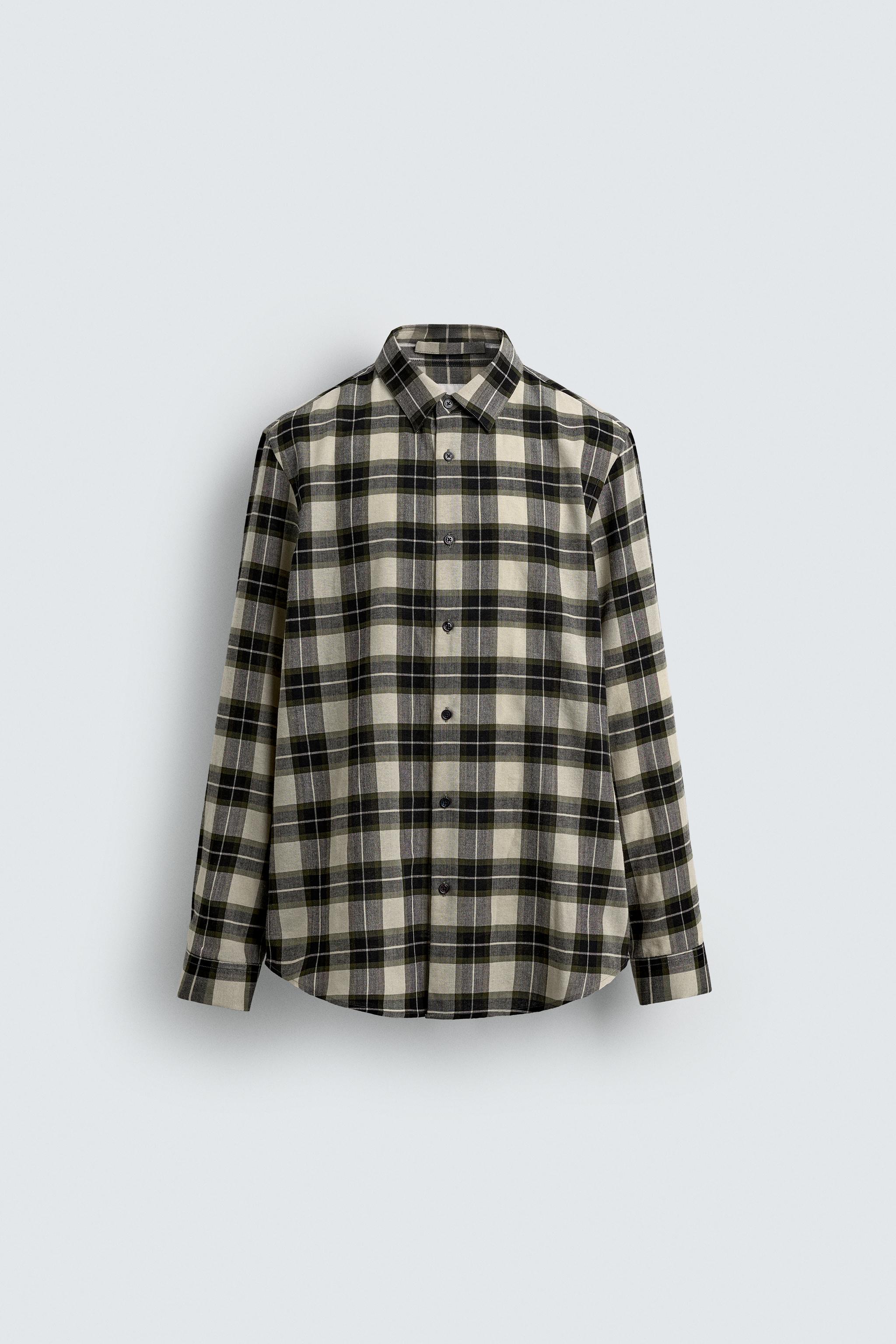 PLAID WOOL BLEND SHIRT